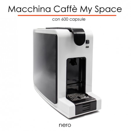 Macchina caffè MYSPACE NERO in comodato d'uso con 300 capsule