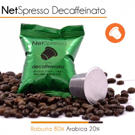 100 Capsule Compatibili Nespresso DECAFFEINATO