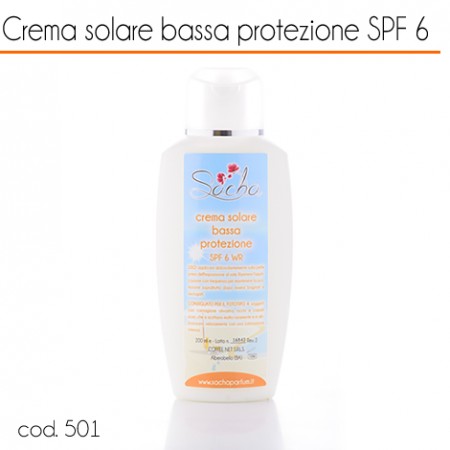 48442 Crema solare bassa protezione SPF6 aloe bio e calendula