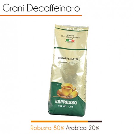 1 kg  Caffè in grani DECAFFEINATO